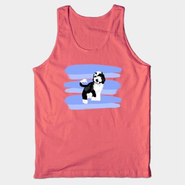 Sheepdog Shades of Blue Tank Top by beyondthescope